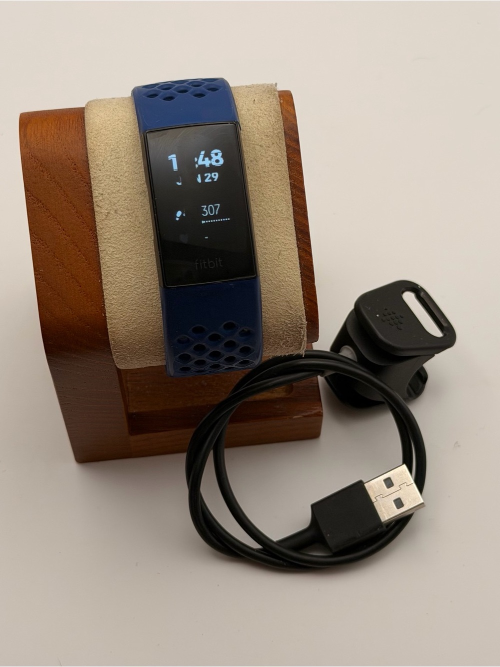 Fitbit Charge 4 Black/Blue, Tested, New Band, Charger Included